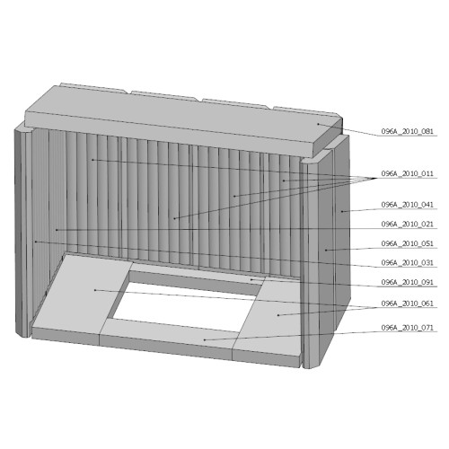 Šamotová komora komplet GIRONA 